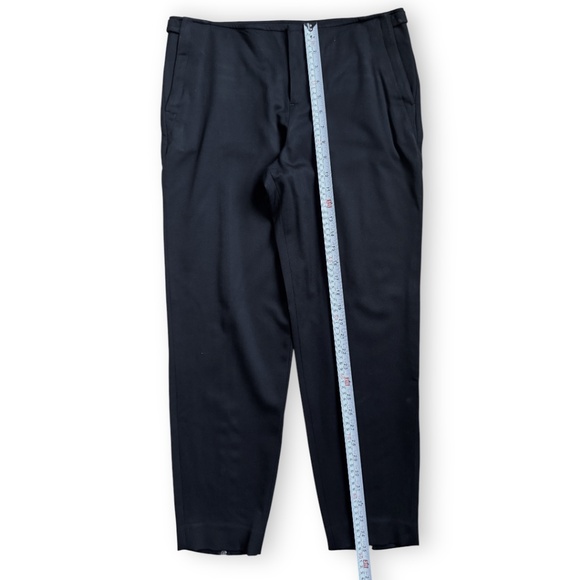 HELMUT LANG Black tailored ankle pants zip hem detail size 6 - Picture 7 of 8